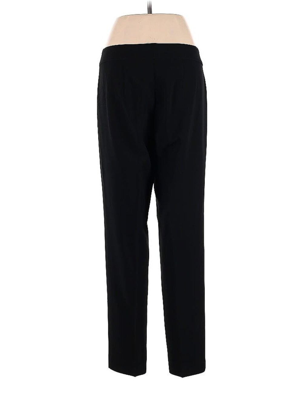 ST. JOHN Caviar Black Split-Ankle Triacetate Dress Pants Size 4 - Picture 3 of 4